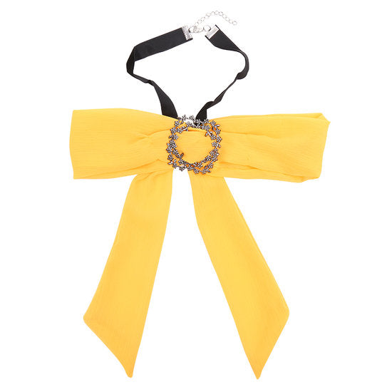Choker strik sjaal - Geel