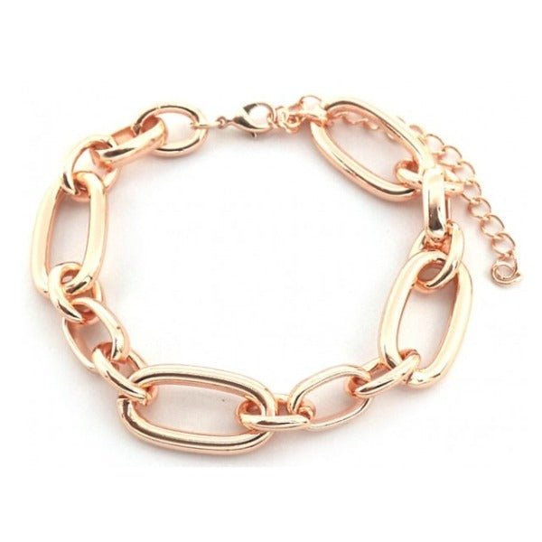 Armband chained ovaal - Rose Gold - Medase