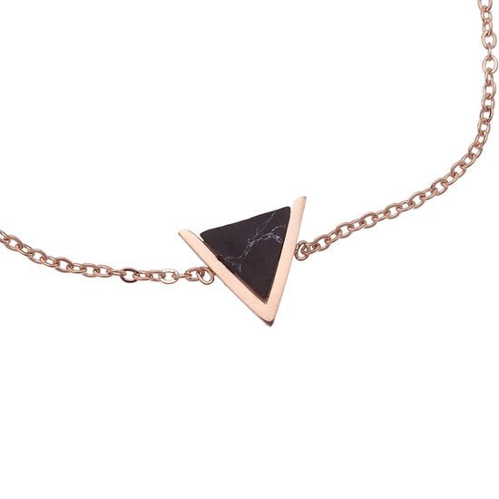Armband marble triangle - Zwart/Goud - Medase