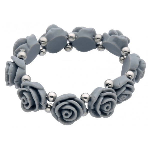 Armband met grijze roosjes - Medase