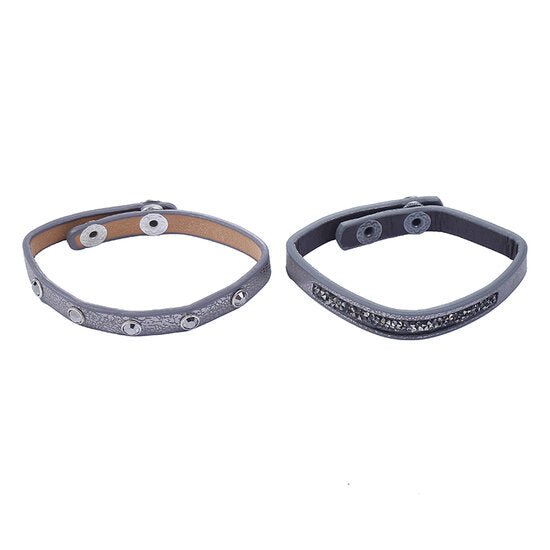Armbanden set bling - Grijs - Medase