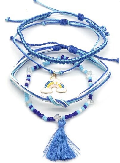 Armbanden set rainbow - Blauw - Medase