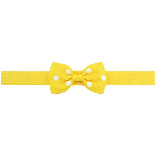 Baby/Kinder haarband elastisch stippel strik - Diverse kleuren - Medase