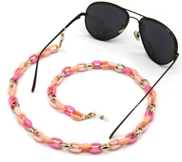 Brillenkoord collerfull chain - Roze - Medase