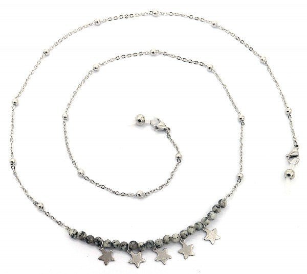 Brillenkoord stars - Zilver - Medase