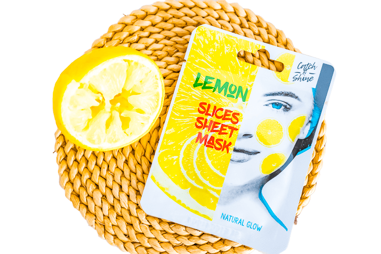 Catch & Shine Lemon Slice Sheet Mask met citroen