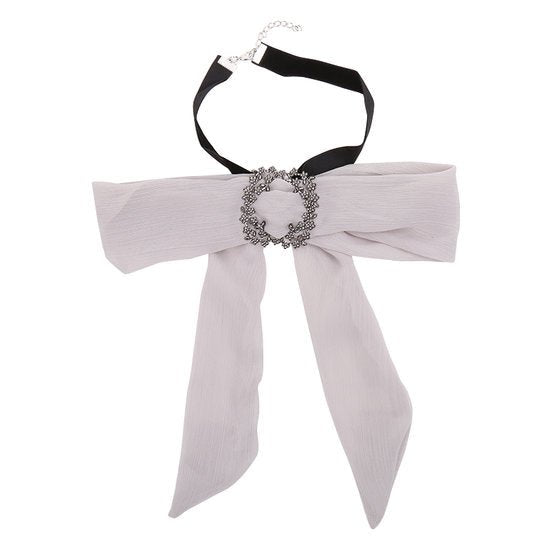 Choker strik sjaal - Grijs - Medase