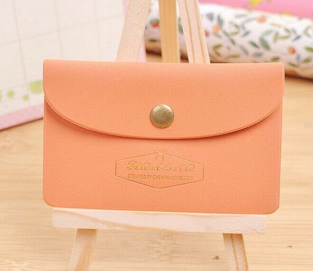Coin purse / mini portemonnee plat - Oranje - Medase