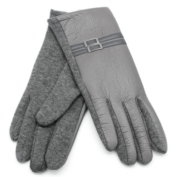 Dameshandschoenen – Nepleer & Stretch – Zwart of Donkergrijs - Medase