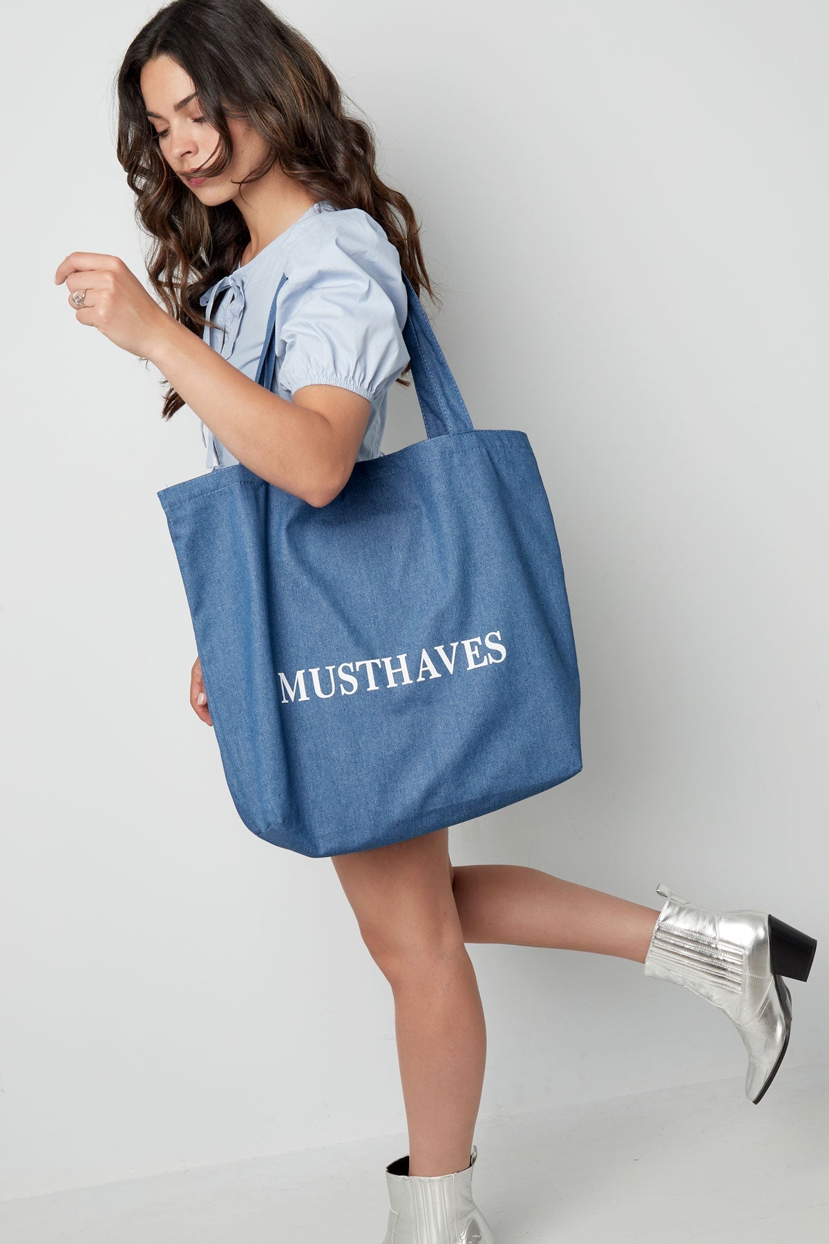 Denim Shopper Tas – MUSTHAVES – Grote Jeans Tote Bag - Medase