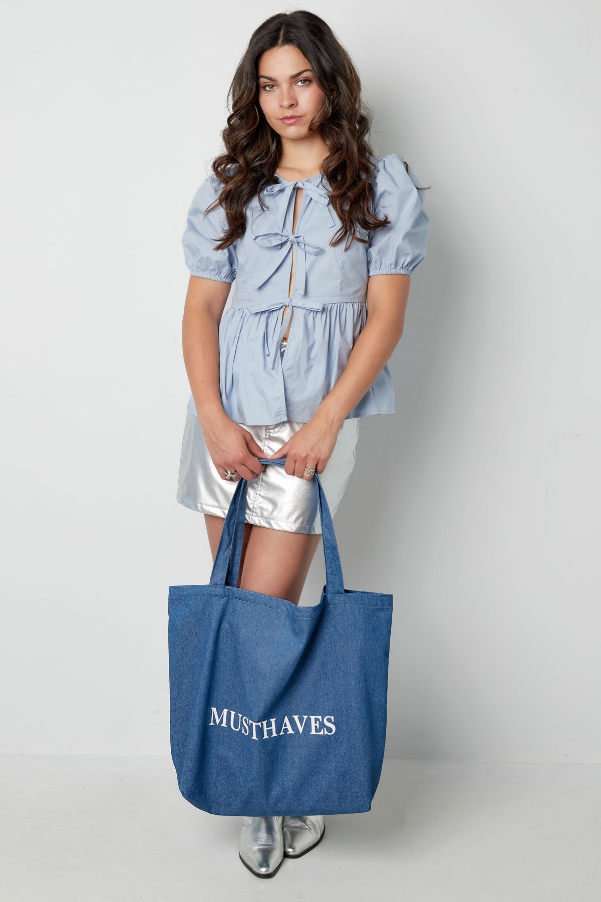 Denim Shopper Tas – MUSTHAVES – Grote Jeans Tote Bag - Medase