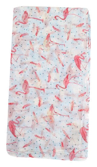 Dunne sjaal flamingo - Blauw - Medase