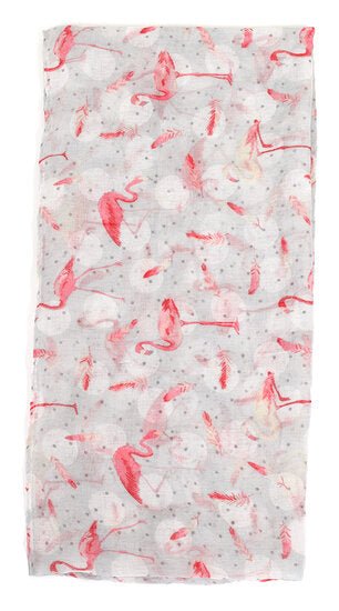 Dunne sjaal flamingo - Grijs - Medase