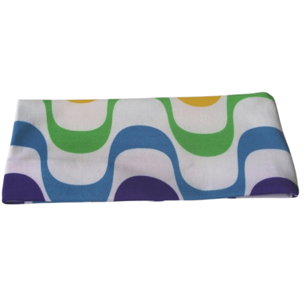 Elastische retro haarband blauw/groen - Medase