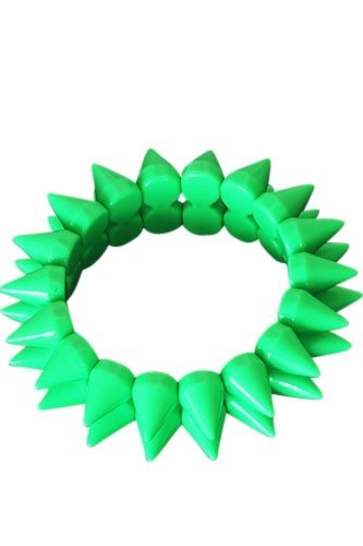 Elastische spike armband - Groen - Medase