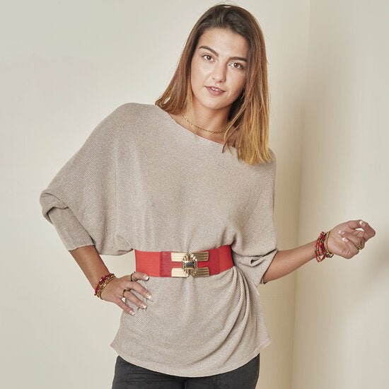 elastische taille riem - Rood/ Maat S/M - Medase