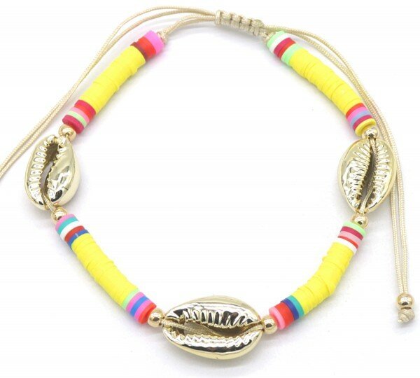 Enkelbandje gouden schelp - Geel - Medase