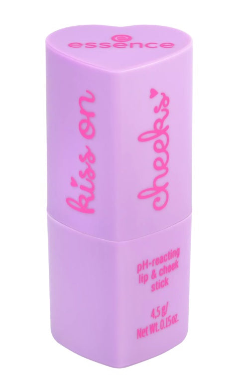 Essence blush stick lip wangen roze pH-reactief 4,5g paarse verpakking vegan cruelty-free