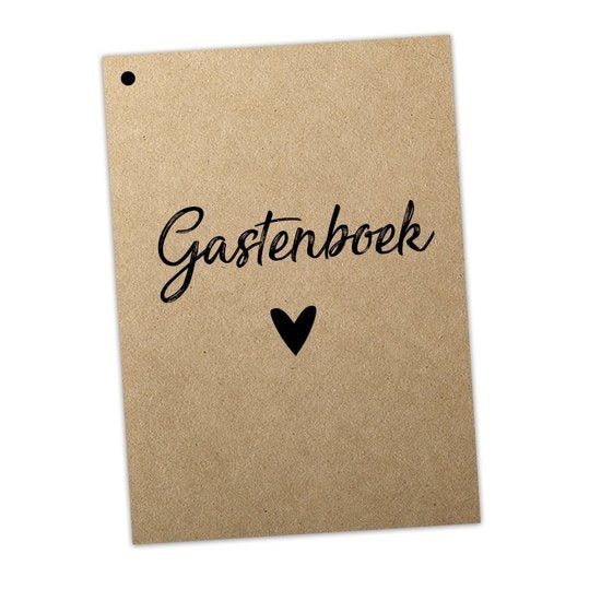 Gastenboek invulkaarten - Kraft - Medase