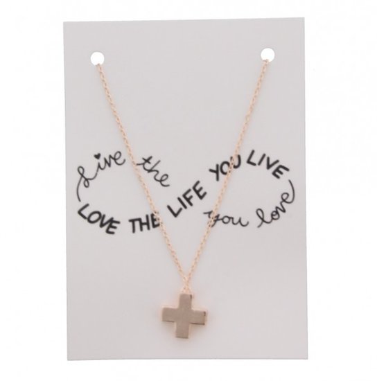 Giftcard met ketting - Cross - Medase