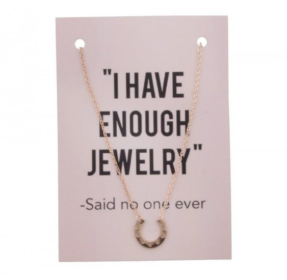 Giftcard met ketting - Hoefijzer - Medase