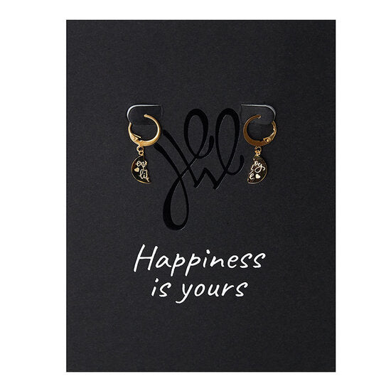 Giftcard Stainless steel oorbellen - Enjoy life - Goud - Medase