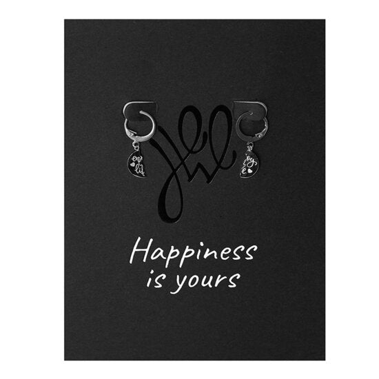 Giftcard Stainless steel oorbellen - Enjoy life - Zilver - Medase