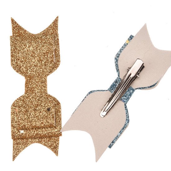 Glitter strik speldjes - Div kleuren - Medase