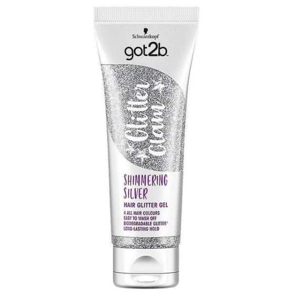 Got2b Hair glitter gel - Zilver - Medase