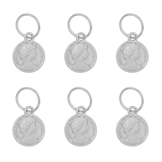 Haar Piercings coins - Zilver - Medase