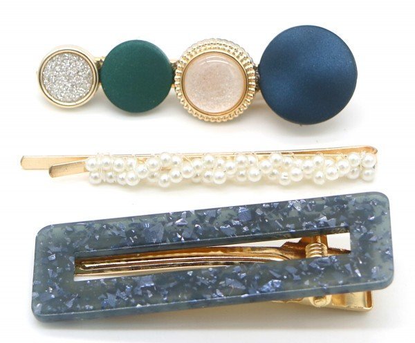 Haarclips set - Blauw - Medase