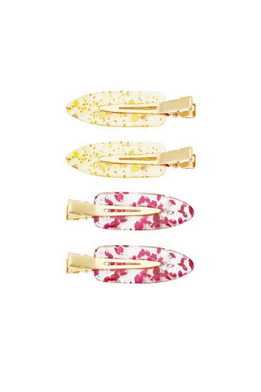 Haarclips set cadeau doosje - Roze/Goud - Medase