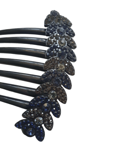 Haarkam black strass - Groen/Blauw - Medase