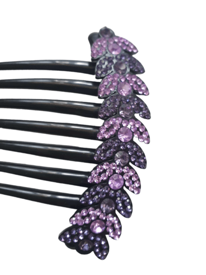 Haarkam black strass - Paars - Medase