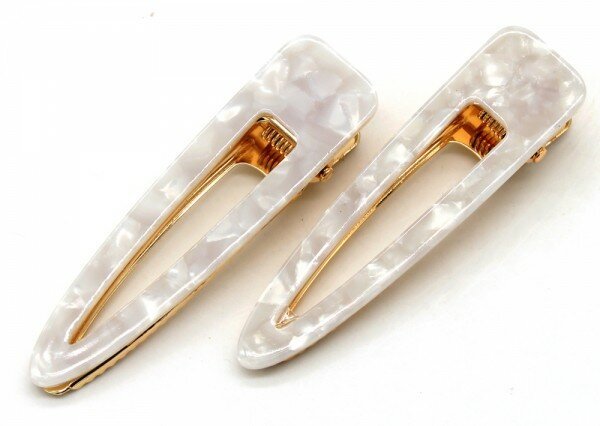 Haarspeld parelmoer wit set/2 - Medase