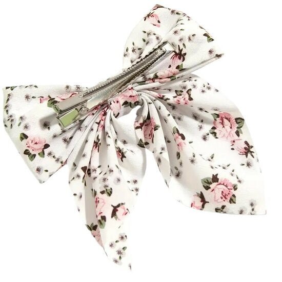 Haarspeld strik bloemen - Wit - Medase