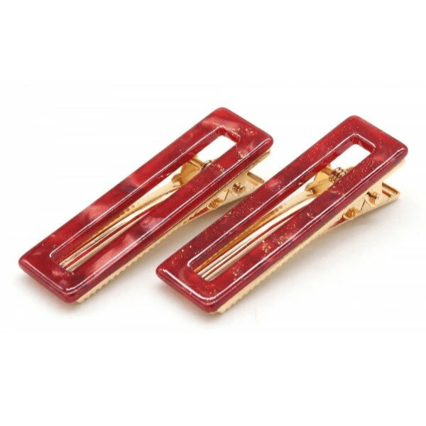 Haarspelden rood/goud - Medase