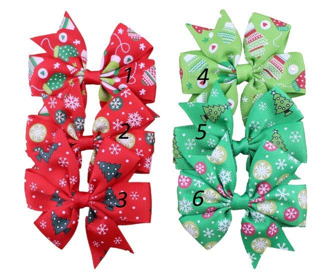 Haarspeldjes met kerst strik - Medase