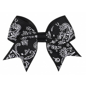 Haarstrikje zwart/wit paisley - Medase