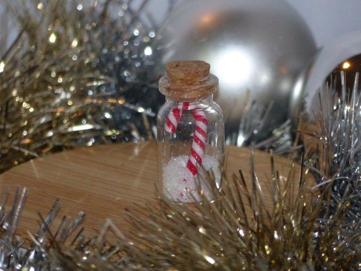 Handmade Decoratie - Candy cane jar - Medase