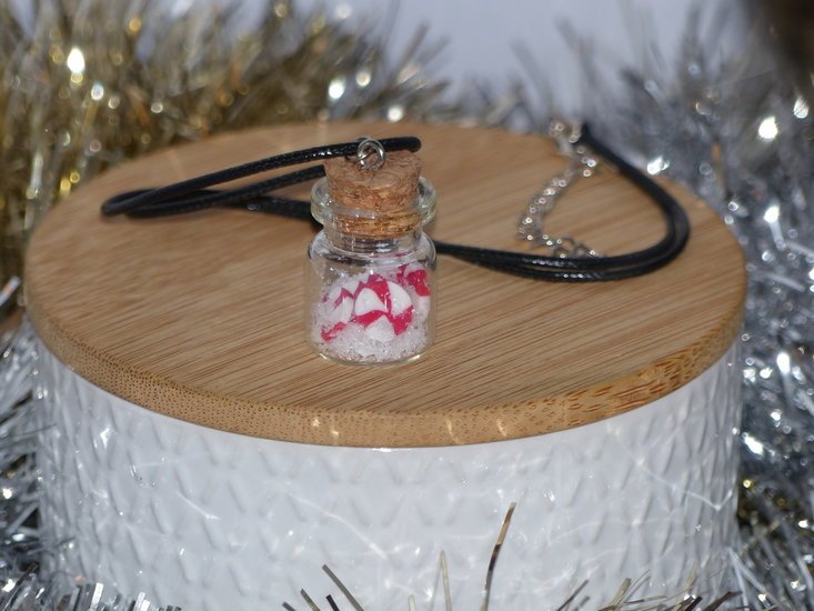 Handmade ketting - Candy cane jar - Medase