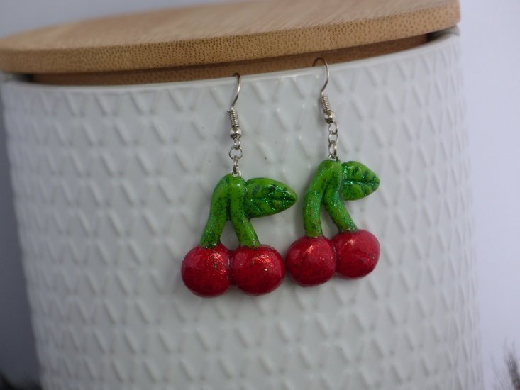 Handmade oorbellen - Cherry's - Medase