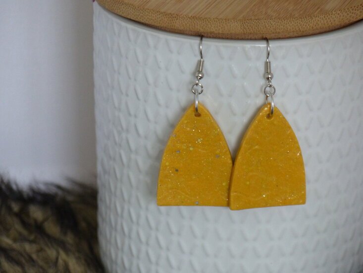 Handmade oorbellen - Sparkling buttercup - Medase