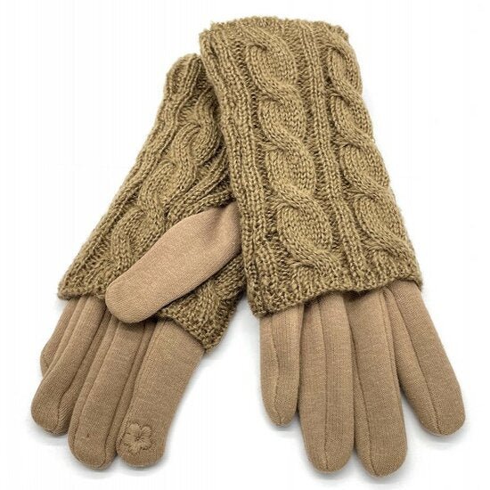Handschoenen knitted - Bruin - Medase