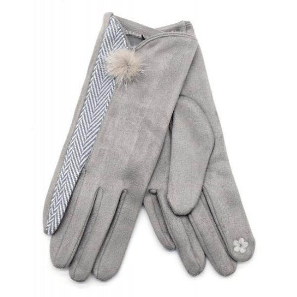 Handschoenen pompon - Grijs - Medase