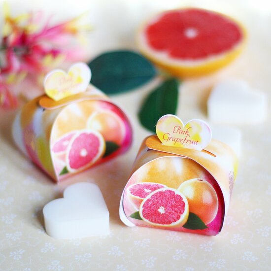 Hartjesvormige zeep 3 stuks van 20 gram - Pink Grapefruit - Medase