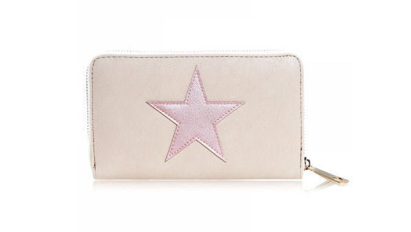 Hippe grote Portemonnee star - beige - Medase