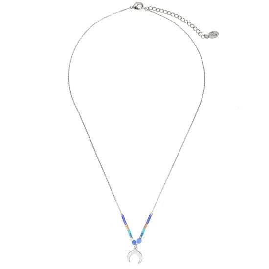 Ketting beaded moon - Blauw - Medase