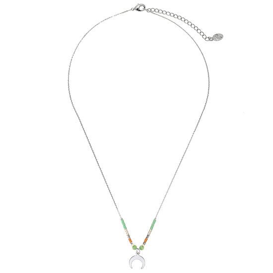 Ketting beaded moon - Groen - Medase