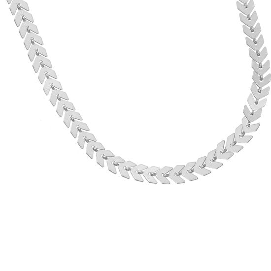 Ketting chevron - zilver - Medase